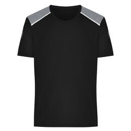 Werbe-Running Shirt GRS Herren in schwarz mit reflektierenden Elementen im Schulterbereich