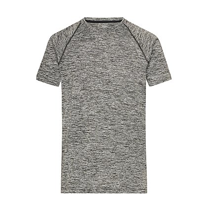 Werbe-Sportshirt für Herren in Black-Melange / Black