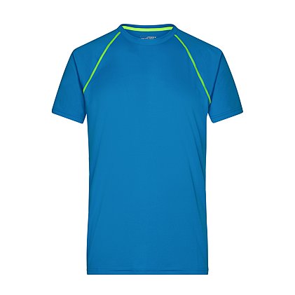 Werbe-Sportshirt für Herren in Bright-Blue / Bright-Yellow