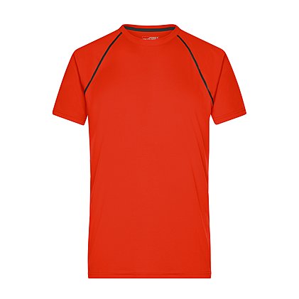 Werbe-Sportshirt für Herren in Bright-Orange / Black