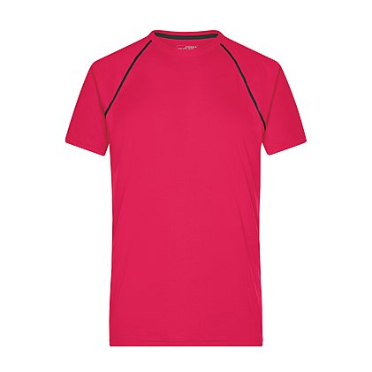 Werbe-Sportshirt für Herren in Bright-Pink / Titan