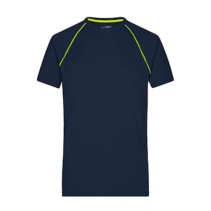 Werbe-Sportshirt für Herren in Navy / Bright-Yellow