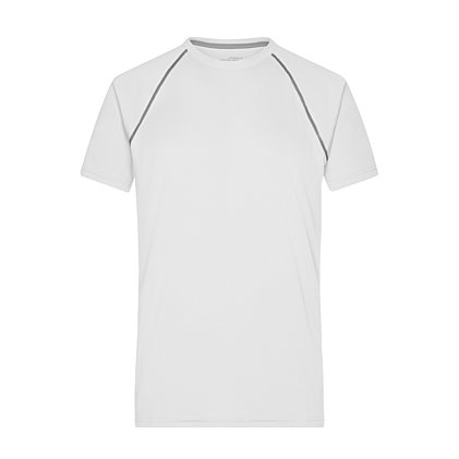 Werbe-Sportshirt für Herren in white / silver