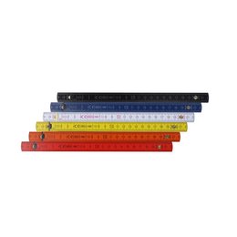 Zollstock in langlebiger Ausführung mit stoßfester Beschichtung, verfügbar in verschiedenen Farben.