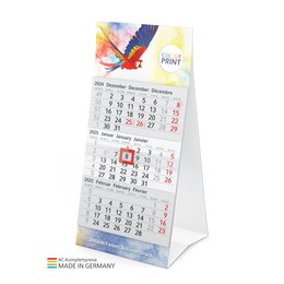 Werbe-Kalender mit 3 Monatskalendarium - Made in Germany