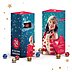 Adventskalender in Form eines Towers mit bedrucktem Fotomotiv und Minikugeln als Füllung