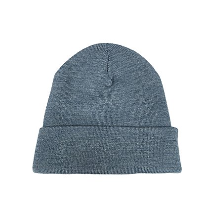 Werbe-Mütze Beanie mit Umschlag in blau