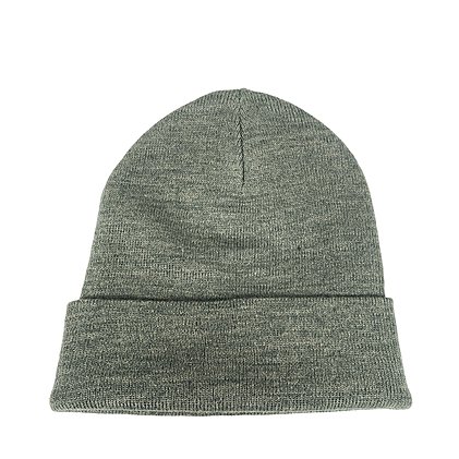 Werbe-Mütze Beanie mit Umschlag in oliv