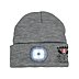 Graue One-size-Strickmütze mit individuellem Logo bestickt