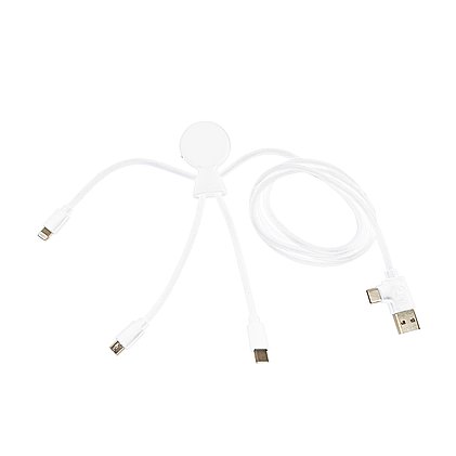 Werbe-Multi-Ladekabel Mir. Bio long in weiß