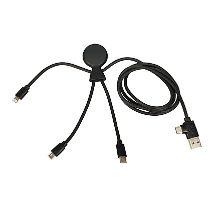 Werbe-Multi-Ladekabel Mir. Bio long in schwarz