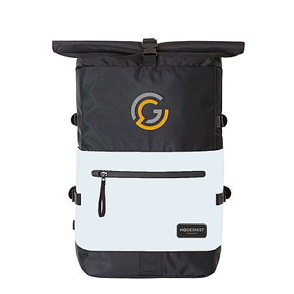Recycelter Werbe-Notebook-Rollrucksack, 20l, mit Logo