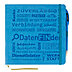 Werbe-Notizbuch mit Gummiband, Stift schlaufe und individuell geprägtem Tucson Einband in türkisblau