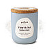 Fleur de Sel im blauen Keramikbehälter mit Korkdeckel von Potluck