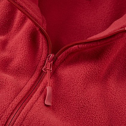 Detailaufnahme des modernen Anti-Pilling-Fleece 