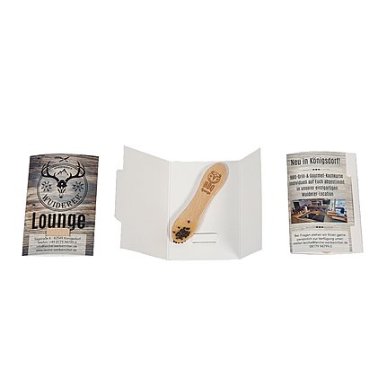 Werbe-Pflanzstick mit bedrucktem Werbeschieber