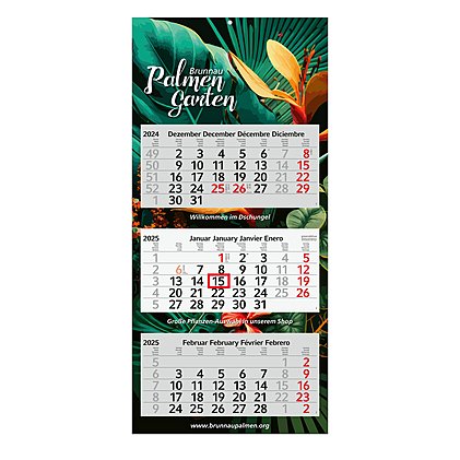 Werbe-Planer 3-Monate "Profil 3 green+blue" inklusive 4C Digitaldruck