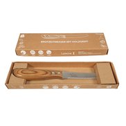 Hochwertiges Werbe-Brotzeitmesser mit Holzgriff und Lasergravur