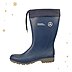 Blau/Grauer Werbe-Regenstiefel mit Schutzaufsatz mit Mercedes Logo
