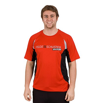 Werbe-Runningshirt für Herren, mit Reflextransfer und reflektierenden Paspeln