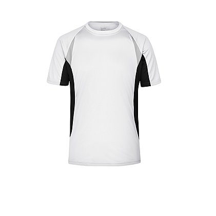 Werbe-Runningshirt für Herren in White / Black 