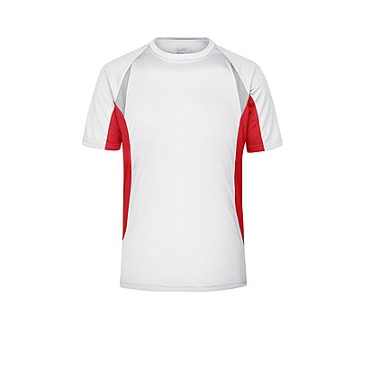 Werbe-Runningshirt für Herren in White / Red