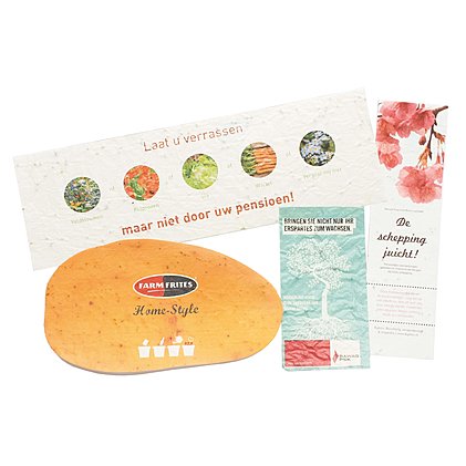 Samenpapiere in Sonderformaten individuell bedruckt