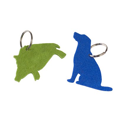 Werbe-Schlüsselanhänger aus recyceltem PET-Filz
