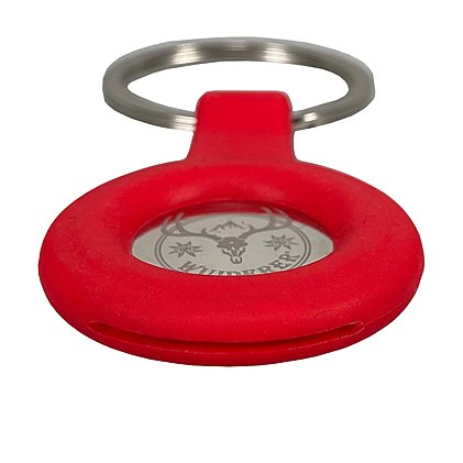 Werbe-Schlüsselanhänger Portola in rot, schwarz, blau und grau erhältlich