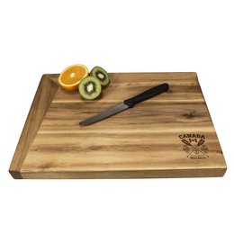 Nachhaltiges Werbe-Schneide- und Servierbrett mit abfallender Schneidefläche