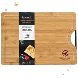 Werbe-Schneidebrett ELEGANCE 33 x 23 x 1,6 cm aus Bambus mit Logo 