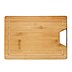 Werbe-Schneidebrett aus Bambus mit Saftrille und Griff