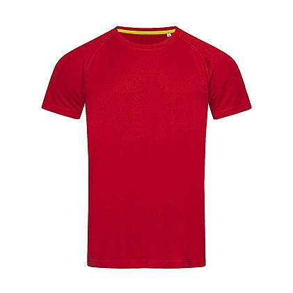 Werbe-Shirt Active 140 Raglan in Crimson Red