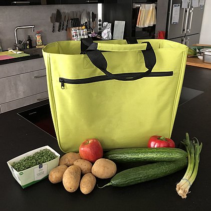 Werbe-Shopper Softbasket XXL mit Einkäufen