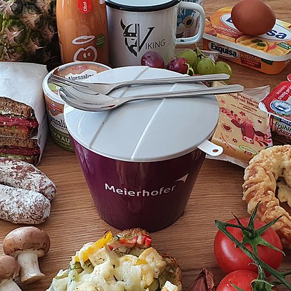 Werbe-Snack-to-Go Form 339 mit farbiger Hydroglasur und einfarbigem Logo-Druck