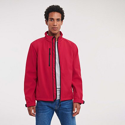 Stylische Softshelljacke mit Brust- und Seitentaschen, wasserbeständig und winddicht