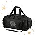 Sporttasche und Reisetasche in einem in schwarz mit Logodruck auf der Seite 