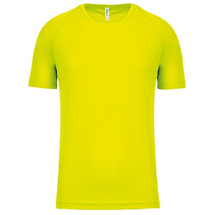 Werbe-Sportshirt für Herren in Fluorescent Yellow