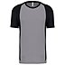 Werbe-Sportshirt Bicolor Proact Unisex in Fine Grey/Black