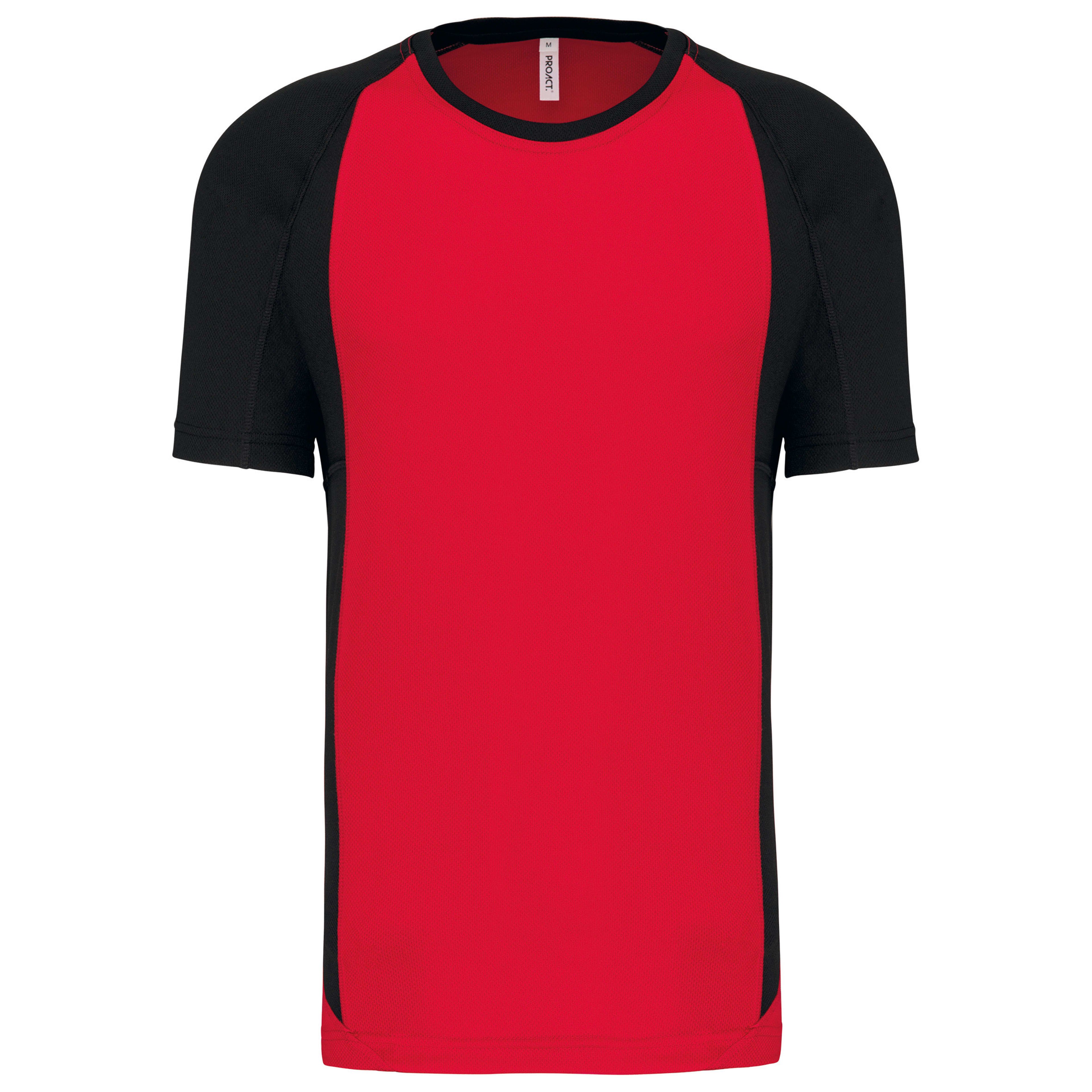Werbe-Sportshirt Bicolor Proact Unisex in Red / Black
