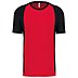 Werbe-Sportshirt Bicolor Proact Unisex in Red / Black