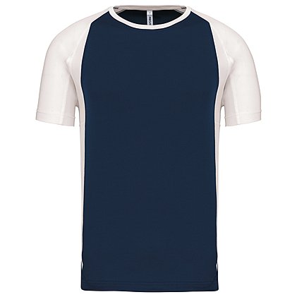 Werbe-Sportshirt Bicolor Proact Unisex in Sporty Navy / White