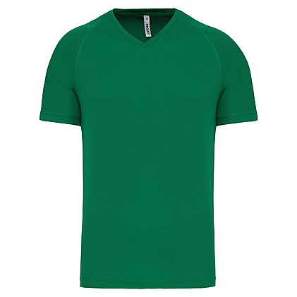 Sportshirt V-Neck Basic Man in Kelly Green