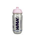 Graue Werbe-Sportflasche mit rosa Kappe und 500 ml Fassungsvermögen