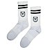 Werbe-Sport-/ Tennissocken - mit zwei Streifen und individuellem 1-farbigen Sublimationsdruck