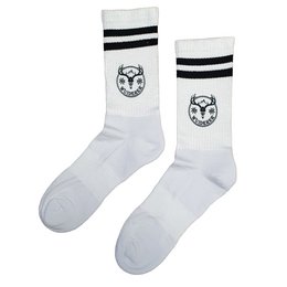 Werbe-Sport-/ Tennissocken - mit zwei Streifen und individuellem 1-farbigen Sublimationsdruck