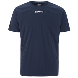 Werbe-Squad-Go-Function-Tee in dunkelblau mit schlichtem Logo auf der Brust