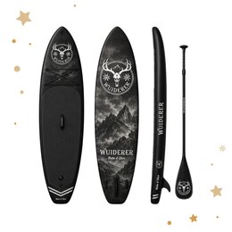 Individuell gestaltetes Stand up Paddle Board in schwarz als ausgefallenes Weihnachtsgeschenk für Kunden und Mitarbeiter