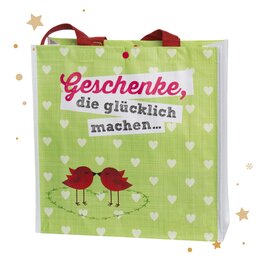 Werbe-Tasche PP Woven 35 x 35 x 12 cm mit großem Logodruck als Werbeanbringung