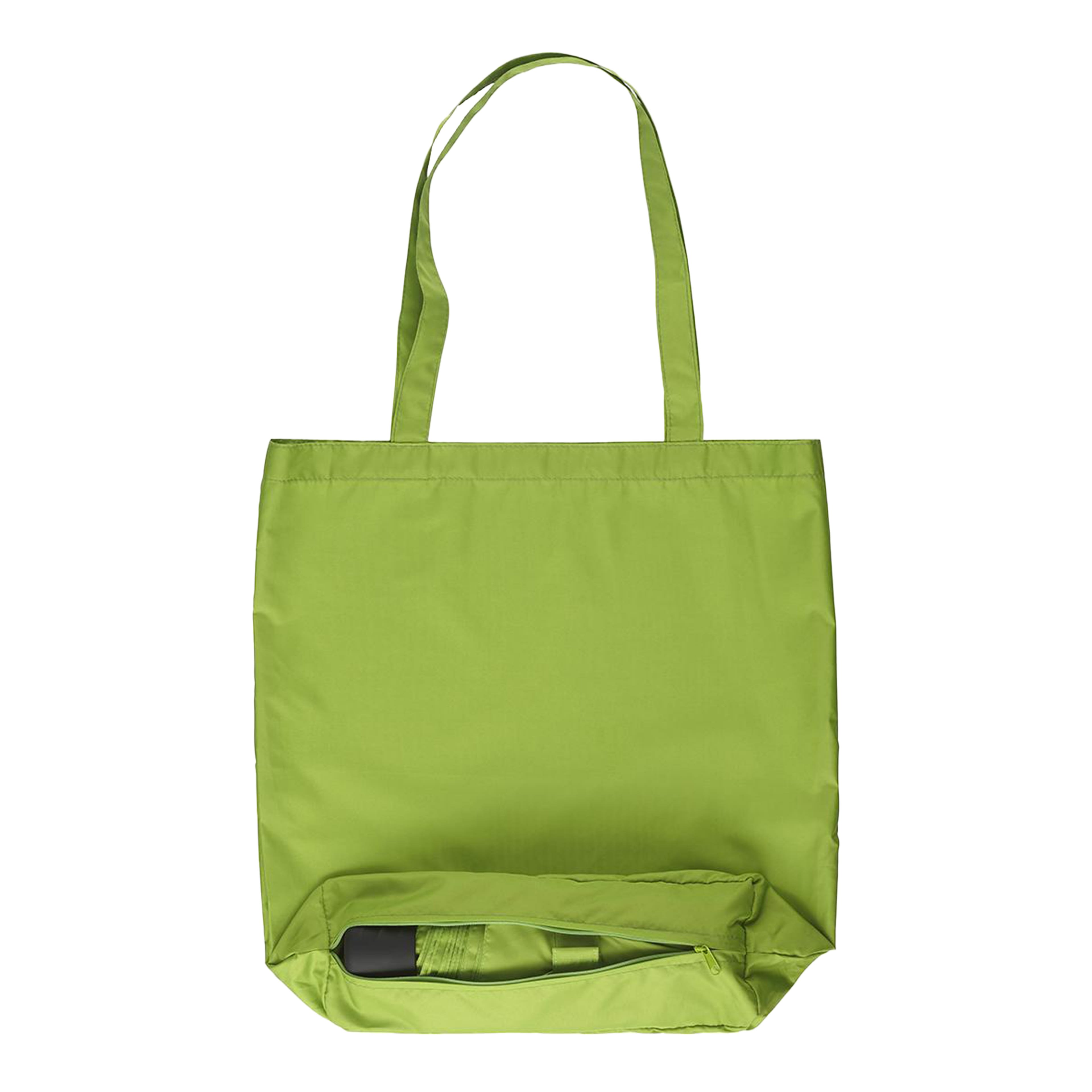Einkaufstasche mit Werbe-Taschenschirm ÖkoBrella Shopping im Bodenfach